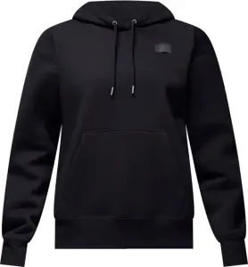 Худи женское Nike JORDAN FLIGHT FLEECE SATIN-LINED PULLOVER HOODIE черное FV7050-010