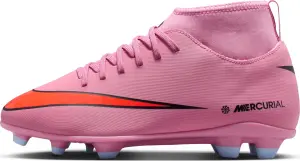 Бутсы детские Nike JR MERCURIAL SUPERFLY 10 CLUB FG/MG розово-красные FQ8318-600