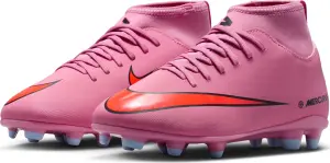 Бутсы детские Nike JR MERCURIAL SUPERFLY 10 CLUB FG/MG розово-красные FQ8318-600