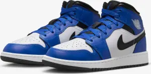 Кроссовки подростковые Nike AIR JORDAN 1 MID (GS) сине-бело-черные DQ8423-402