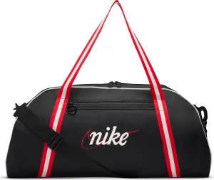 Сумка спортивная женская Nike GYM CLUB TRAINING RETRO 24L черно-красно-белая DH6863-015