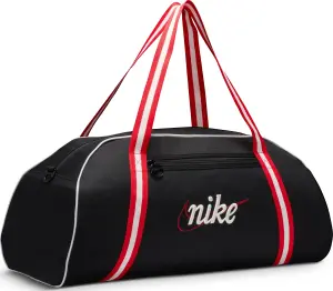 Сумка спортивная женская Nike GYM CLUB TRAINING RETRO 24L черно-красно-белая DH6863-015