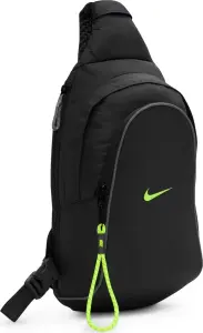 Сумка через плечо Nike SPORTSWEAR ESSENTIALS SLING BAG черно-салатовая DJ9796-060