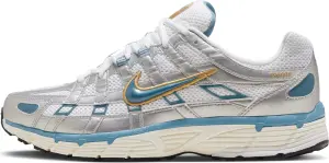 Кроссовки Nike P-6000 бело-серебряно-голубо-золотые HJ7246-100
