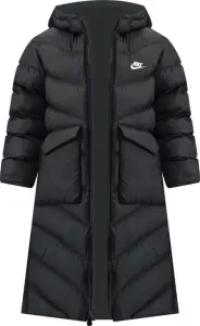 Куртка подростковая Nike SPORTSWEAR ALL DAY PLAY THERMA-FIT LOOSE-FIT FULL-LENGTH черная HJ2538-010