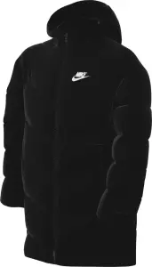 Куртка подростковая Nike SPORTSWEAR ALL DAY PLAY THERMA-FIT LOOSE-FIT MID-LENGTH черная HJ2722-010