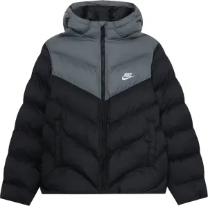 Куртка подростковая Nike SPORTSWEAR ALL DAY PLAY THERMA-FIT LOOSE-FIT черно-серая IB6164-010