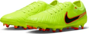 Бутси Nike TIEMPO LEGEND 10 PRO FG лаймово-оранжево-чорні DV4333-701