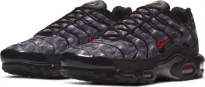 Кроссовки Nike AIR MAX PLUS темно-серо-черно-красные DJ0638-001