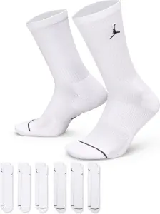 Шкарпетки Nike JORDAN EVERYDAY CUSHIONED CREW 6PR білі (6 пар) HV6228-100