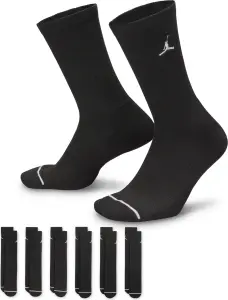 Носки Nike JORDAN EVERYDAY CUSHIONED CREW 6PR черные (6 пар) HV6228-010