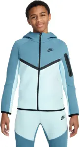 Толстовка підліткова Nike SPORTSWEAR TECH FLEECE темно-бірюзово-блакитна HV5867-476