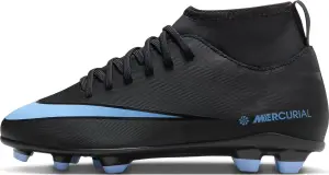 Бутси дитячі Nike JR MERCURIAL SUPERFLY 10 CLUB FG/MG чорно-блакитні FQ8318-001