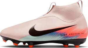 Бутси дитячі Nike JR UNITED MERCURIAL ZOOM SUPERFLY 10 ACADEMY FG/MG NU2 світло-рожево-коралово-блакитні IB1516-600