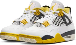 Кроссовки женские Nike AIR JORDAN 4 RETRO бело-желто-черные AQ9129-101