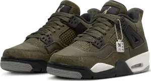 Кроссовки подростковые Nike AIR JORDAN 4 RETRO SE CRAFT (GS) оливково-черные FB9928-200