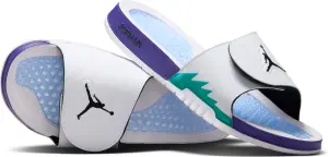 Шльопанці Nike JORDAN HYDRO 5 RETRO біло-фіолетово-блакитно-зелені 555501-103