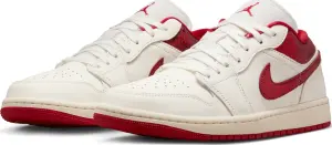 Кроссовки женские Nike AIR JORDAN 1 LOW SE бело-красные HJ9338-106