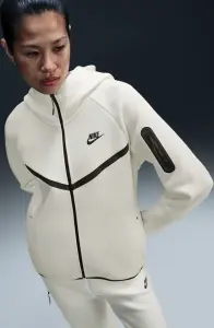 Толстовка жіноча Nike SPORTSWEAR TECH FLEECE WINDRUNNER FULL-ZIP HOODIE молочний HV6747-110