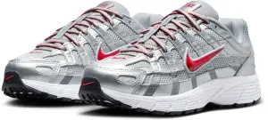 Кроссовки подростковые Nike P-6000 (GS) серебряно-красные HV5064-002