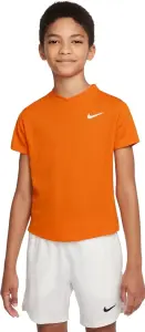 Футболка для тенісу підліткова Nike COURT DRI-FIT VICTORY помаранчева CV7565-834