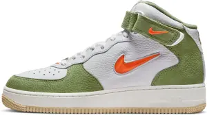 Кросівки Nike AIR FORCE 1 MID QS JEWEL біло-зелено-помаранчеві DQ3505-100