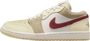 Кроссовки женские Nike AIR JORDAN 1 LOW бежево-бело-бордовые HV6530-100