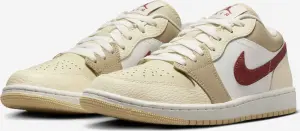 Кроссовки женские Nike AIR JORDAN 1 LOW бежево-бело-бордовые HV6530-100