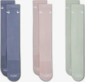 Шкарпетки Nike EVERYDAY PLUS CUSHIONED 3PR сірі, бежеві, світло-зелені (3 пари) SX6888-933
