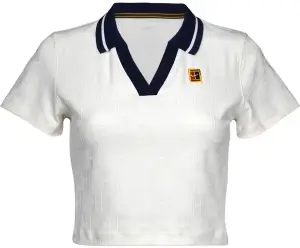 Поло для тенісу жіноче Nike NIKECOURT COLLECTION DRI-FIT CROPPED кремово-темно-синє IB0772-133