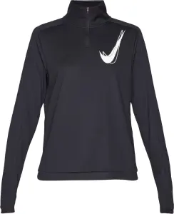 Реглан для бігу жіночий Nike SWOOSH DRI-FIT 1/2-ZIP MID LAYER чорний HJ2225-010