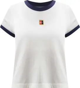 Футболка для тенісу жіноча Nike COURT HERITAGE RACQUET CLUB кремово-темно-синя IH5059-133