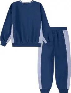 Спортивний костюм дитячий Nike FRENCH TERRY COLORBLOCKED CREW темно-сині-світло-синій 86N697-C54