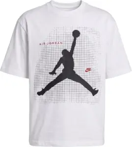 Футболка підліткова Nike JORDAN JUMPMAN GRID BLUR біла 95F634-001