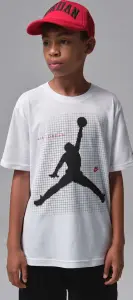 Футболка підліткова Nike JORDAN JUMPMAN GRID BLUR біла 95F634-001