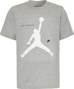 Футболка подростковая Nike JORDAN JUMPMAN GRID BLUR серая 95F634-GEH