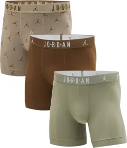 Труси (боксерки) Nike JORDAN FLIGHT COTTON ESSENTIALS BOXER BRIEFS хакі, світло-коричневі, коричневі (3 штуки) JM0839-X0L