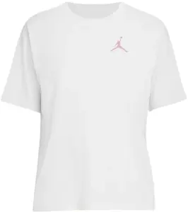 Футболка жіноча Nike JORDAN JUMPMAN біло-світло-рожева IR0389-100