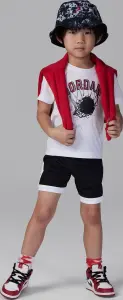 Комплект дитячий літній Nike JORDAN HOOP STYLES біло-чорний 75C998-G0T