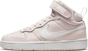 Кроссовки подростковые Nike COURT BOROUGH MID 2 (GS) светло-розово-белые CD7782-601