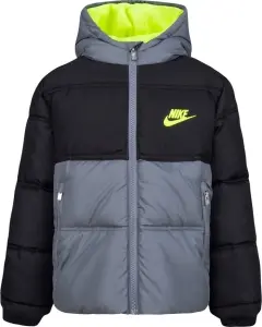 Куртка дитяча Nike COLORBLOCK чорно-сіро-лаймова 86K910-023