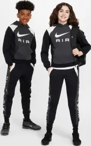 Спортивний костюм підлітковий Nike AIR темно-сіро-чорно-білий FZ4955-060__FZ5004-010