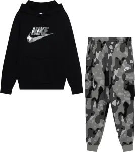 Спортивний костюм підлітковий Nike SPORTSWEAR CLUB FLEECE чорно-сірий камуфляж FZ5489-010__FZ5491-084