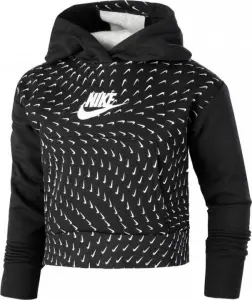 Худи подростковое Nike SPORTSWEAR PRINTED FLEECE черно-белое DM8231-010