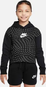 Худи подростковое Nike SPORTSWEAR PRINTED FLEECE черно-белое DM8231-010
