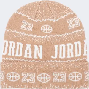 Шапка підліткова Nike JORDAN MJ HOLIDAY BEANIE бежево-біла 9A0853-XOL