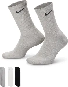 Носки утепленные Nike EVERYDAY CUSHIONED TRAINING CREW SOCKS 6P белые, серые, черные (6 пар) SX7666-964