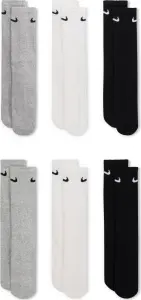 Носки утепленные Nike EVERYDAY CUSHIONED TRAINING CREW SOCKS 6P белые, серые, черные (6 пар) SX7666-964
