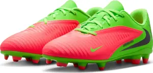 Бутсы детские Nike JR PHANTOM 6 LOW CLUB "ERLING HAALAND" FG/MG EH салатово-красные IH1798-603