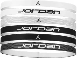 Пов'язки на голову Nike JORDAN ELASTIC SPORT HEADBANDS 6PK білі, чорні (6 пар) J.101.1996.036.OS